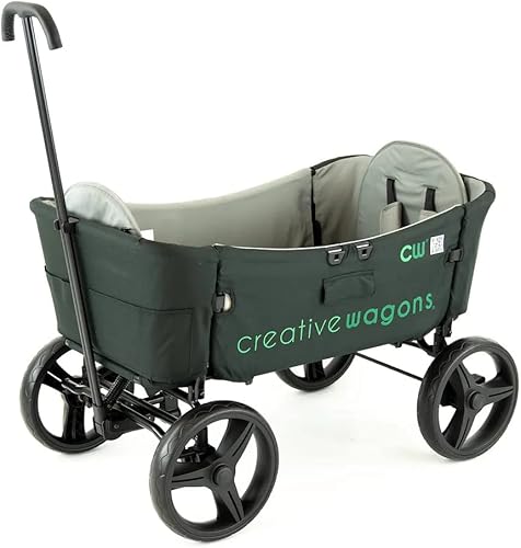 Miniatura 3 de Creative Outdoor Wagon Buggy - Carrito de banco transformable para niños y carga – Multiuso todo terreno, seguridad infantil, descansos activados,