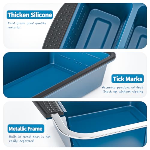 Image of GORCI Silicone Freezer Tray With Lid, 2 Large 4 Cup Large Soup Freezer Molds Container for Meal Prepping, Ice Cube Tray, Perfect for Storing Leftovers, Sauces, Lasagna, 2-Pack
