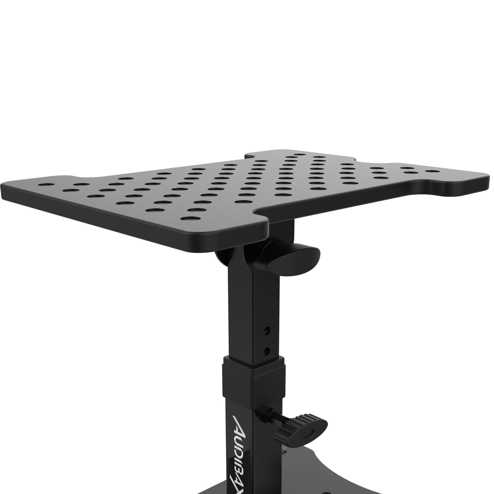 Audibax Neo STM-30 - Support de Bureau pour Enceintes - Support pour Moniteur de Studio - Hauteur Réglable de 30 à 37 cm - Angle Réglable de -8º à 16º - Compatibilité Universelle