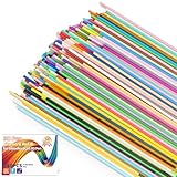 PeakQust 340 Stück 3D-Stift-Filament-Nachfüllpackung, 34 Farben 2,5 mm PCL niedrige Drucktemperatur für 3doodler Start 3D Stift