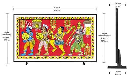 Image of Samsung 109 cm (43 inches) The Frame Series 4K Ultra HD Smart QLED TV QA43LS03BAKLXL (Black)