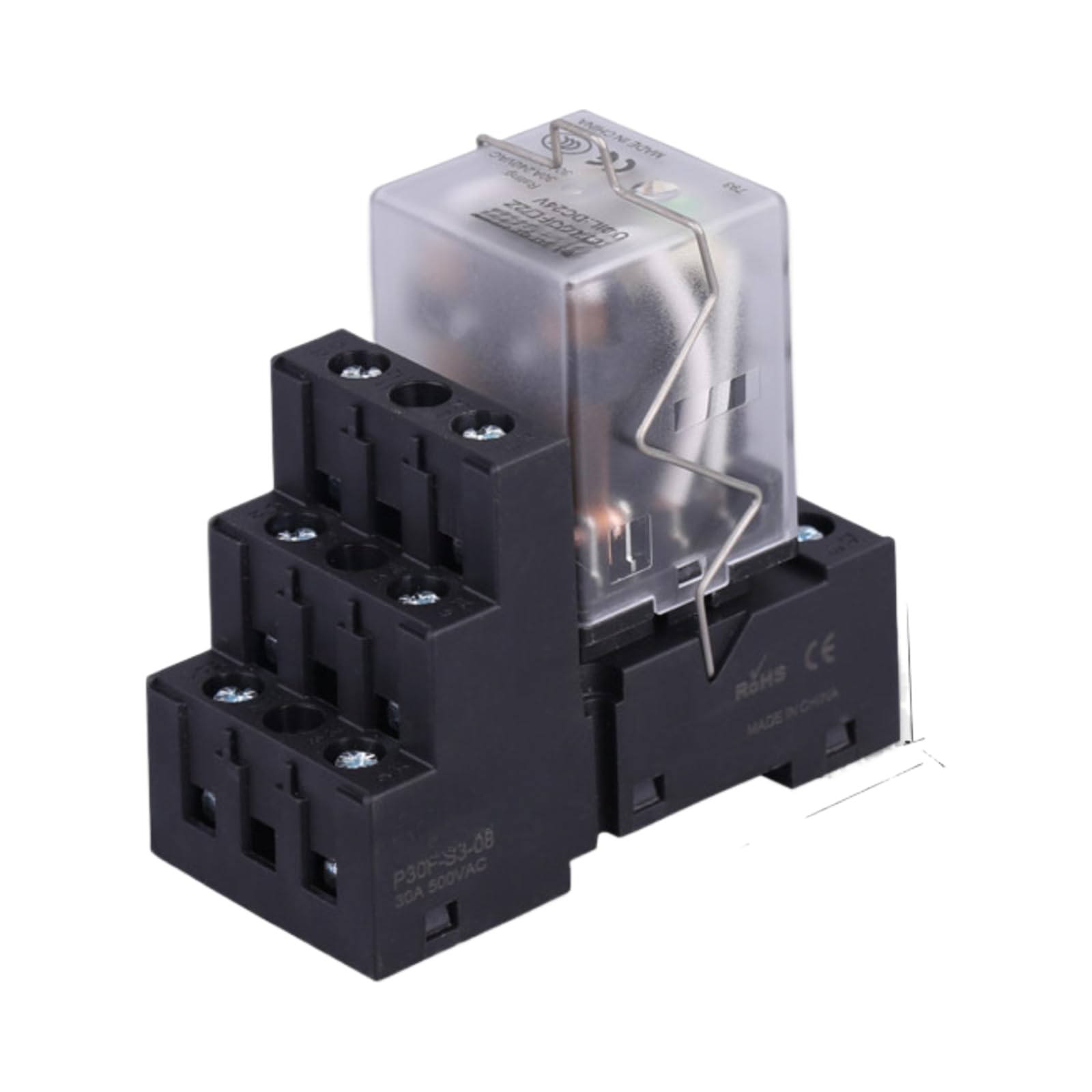 Relais 30F 12V 24V AC220V robuste 2NO2NC pour contrôle de charge - 2
