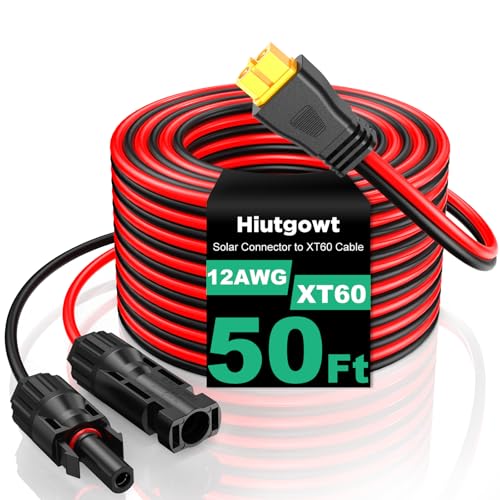 Hiutgowt 50FT XT60 Solar Cable