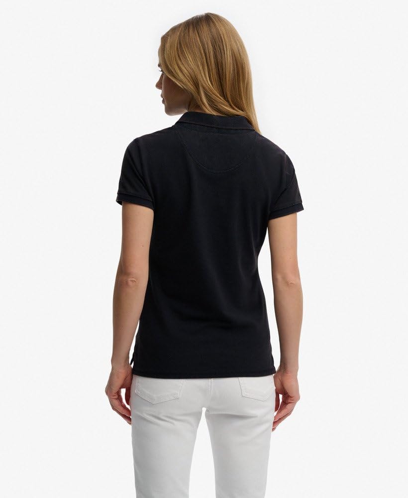 Superdry Heritage Slim Fit Polo T-Shirt, Eclipse Navy, 42 Femmes