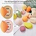 Fauxomor Makeup Sponge Holder,Double-sided 5-line Vented Silicone Beauty Make Up Blender Case for Travel,Shatterproof Make-Up Sponge Travel Case for All Sponges Reuse Easy Carry,Khaki