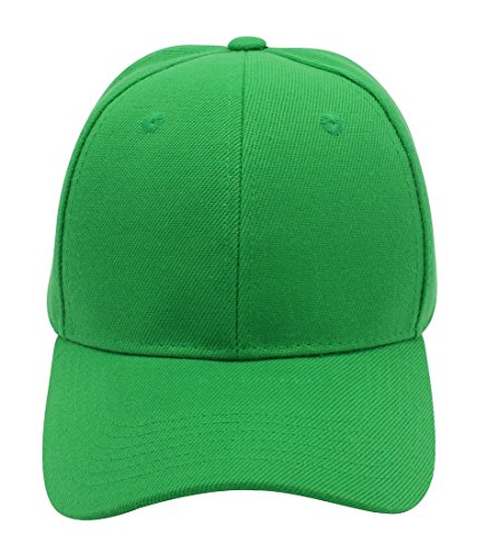 Top Level Baseball Cap Men Women - Classic Adjustable Plain Hat (Kelly Green) #TOP1