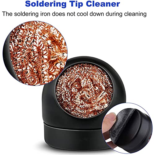 Lxiangn L164 Soldering Iron Tip Cleaner,Lxiangn Non-Slip Solder Flux Brass Tip Cleaner & Base Holder Cleaner Kit thumb #2