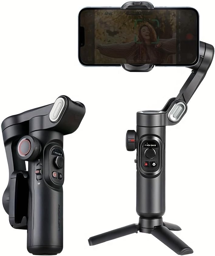 3軸スマートフォン用折りたたみ式ジンバル、長さ273mm/10.75