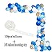 CREATEASY Blue Balloon Arch Garland Kit White Gold Confetti Balloons Garland Decorating Strip Royal Baby Shower Wedding Birthday Party Decorations