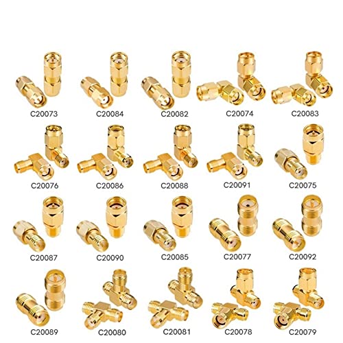 Conector RP SMA macho a hembra adaptador coaxial RF recto doblado C20088 3