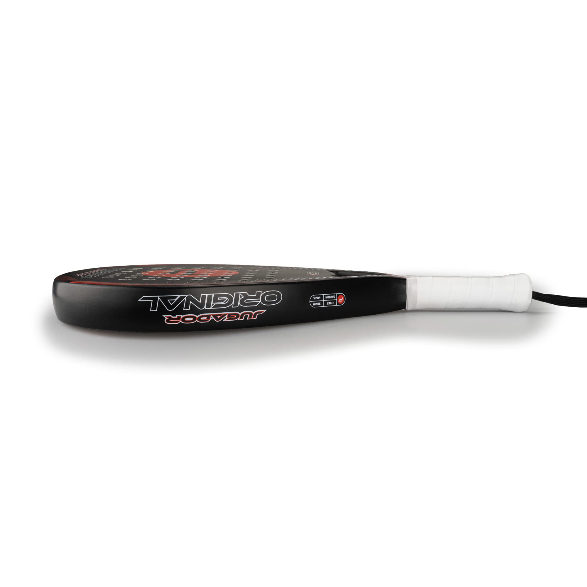 Pure2Improve - Pala de pádel Deportiva - Pádel Multifuncional Ligero de Carbono y Fibra de Vidrio - Tenis/bádminton/Squash, Rojo/Negro, 60 cm