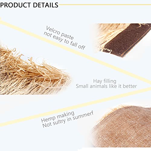 Nuatpetin Túneis e tubos de porquinho-da-índia, respirável, casa de ninho de hamster, aconchegante t