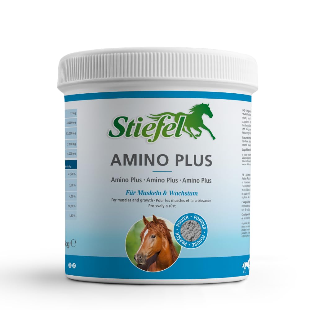 Stiefel Amino Plus para Caballos, Soporte Desarrollo Muscular y el Rendimiento en Caballos Deportivos