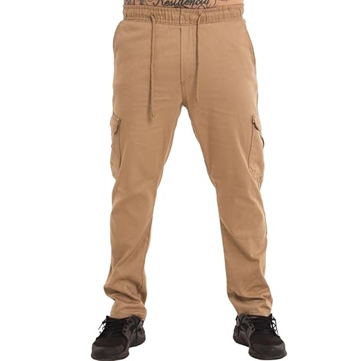 Calça Cargo Larga Masculina Skate Elástico Cintura