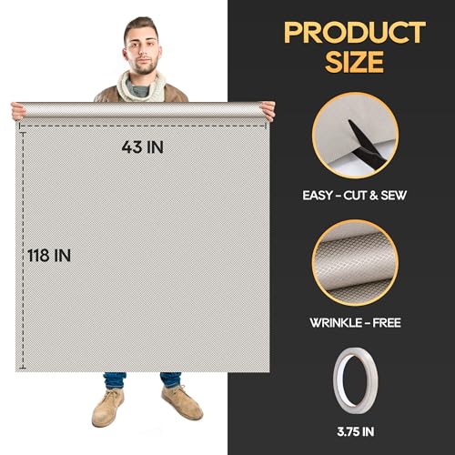 Misneach 20240620 Mesneach Faraday Fabric 118 Inch X 43'' Military Grade Signal Blocking Cloth, Conductive Material Shields Cover For Cell, Rfid thumb #1