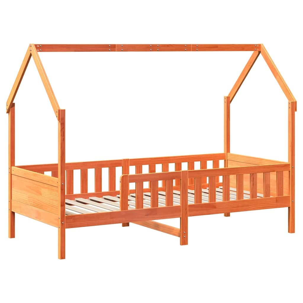 Hausbett Massivholz Kiefer 90x200 cm mit Schublade