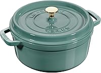 Vista 15 de Staub Z1025-988 Pico Cocotte Eucalipto redondo, 5.5 pulgadas (5.5 in), pequeño, doble mano, olla esmaltada fundida, compatible con inducción