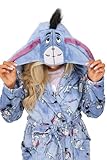 Disney Womens Eeyore Blue Fleece Dressing Gown Fleece Hooded Ladies Robe (12-14) - Image 2