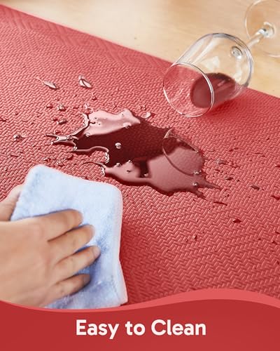 Image of Ophanie Kitchen mats for Floor, 3 /4 inch Thick, 20x48 Anti Fatigue Cushioned Mat,Kitchen Rugs,Waterproof,Comfort Ergonomic Standing Mat for Office,Home,Sink with 99+ Pairs of Anti-Slip Bottom Ridges