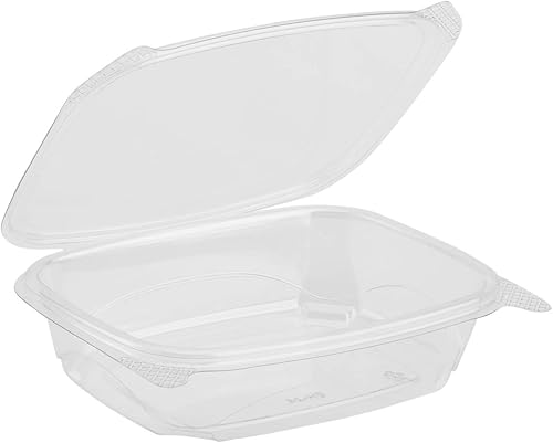 Miniatura 6 de KARAT EARTH Contenedor de delicatessen con bisagras de ácido poliláctico de 32 onzas, 200 unidades