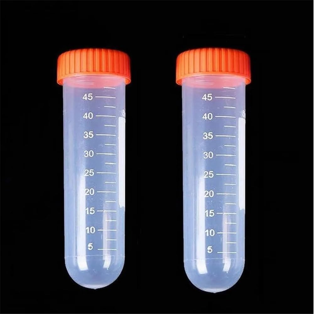 Attrezzature e forniture di laboratorio 50 pezzi/lotto ml provetta for centrifuga in plastica trasparente PP fondo tondo con tappo a vite fiale di