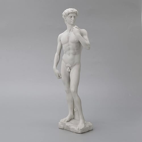 Miniatura 2 de Veronese Design 13 pulgadas David por Michelangelo Estatua Escultura Resina Escultura Blanco Mármol Acabado