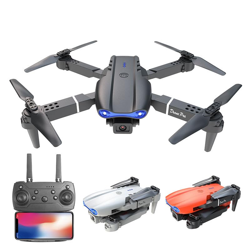 Image of Drone with Dual 4K Camera for Adults | WiFi FPV RC Quadcopter with Camera | Live Video, Altitude Hold, 3D Flip, Headless Mode, One Key Takeoff & Carry Case for Kids and Adults. E1