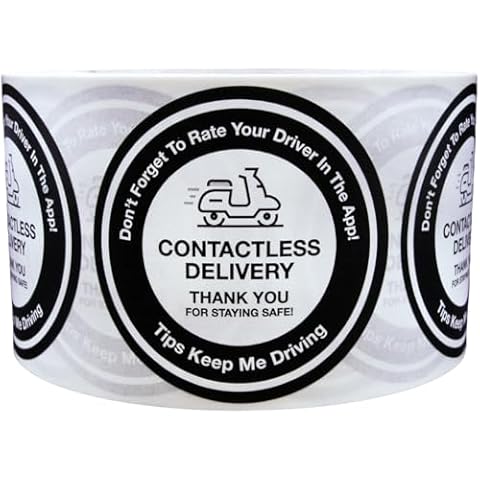 Contactless Delivery Labels 2.5 Inch 100 Total Labels Cover