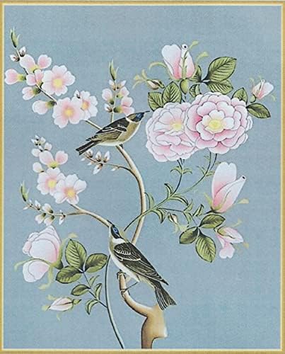 Joybohoo Cross Stitch Kits Stamped Full Range of Embroidery Starter Kits for Beginners DIY 11CT 3 Strands -Golden Sparrow Welcoming Spring(Printed) 23.6x28.3 inches