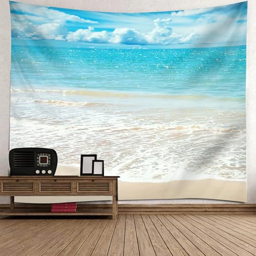Tapisserie paysage mer plage pour decoration murale de chambre