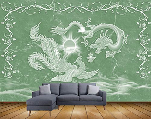 Beibehang Exclusive BRZ0972 Beautiful Jewellery Designed Bird Dragon HD 3D Wallpaper(182 cm x 152 cm)