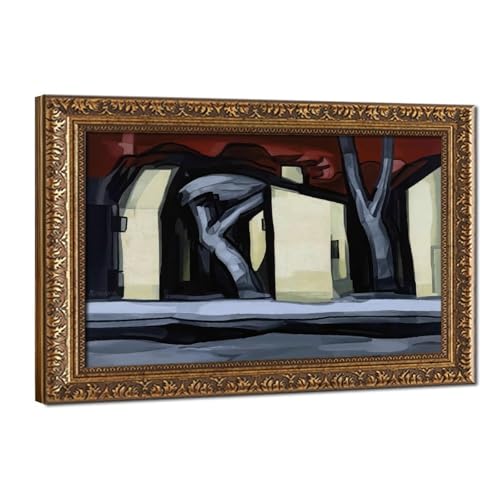 Impression sur toile A Situation in Yellow par Oscar Bluemner 61x91 cm