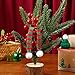 PRETYZOOM 20pcs Christmas Mini Knit Hat and Mini Scarf Christmas Tree Ornaments Cute Doll Clothes Accessory Jewelry Making DIY Craft Art (Green)