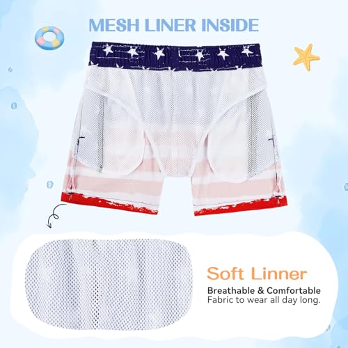 Image of American Trends Boys Swim Trunks Toddler Swim Shorts Bathing Suit Kids Swimsuit Youth Swimwear