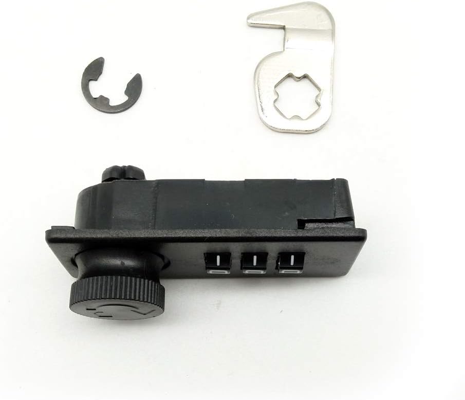 Mechanical 3 Digit Combination Lock - Dial Combination Cam Lock for Toolbox, Iron Cabinet (Black)