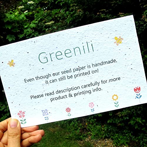 A6 Seed Paper by Greenili | Handmade, Recycled & Plantable Seeded Paper That Grows Bee Friendly Flowers | for Sustainable Seeded Thank You Notes, Eco Friendly Postcards, Wedding Place Cards etc. - Image 4