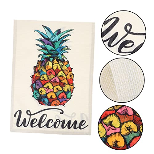 Drapeau de jardin ananas imprimé double face Yardwe décoration extérieure résistante 5pcs - 5