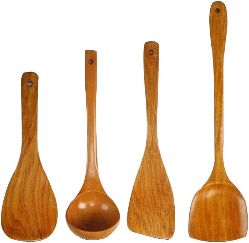 Wooden Spoon Bamboo Kitchen Cooking Utensil Tool Soup Teaspoon Catering Top for Kicthen