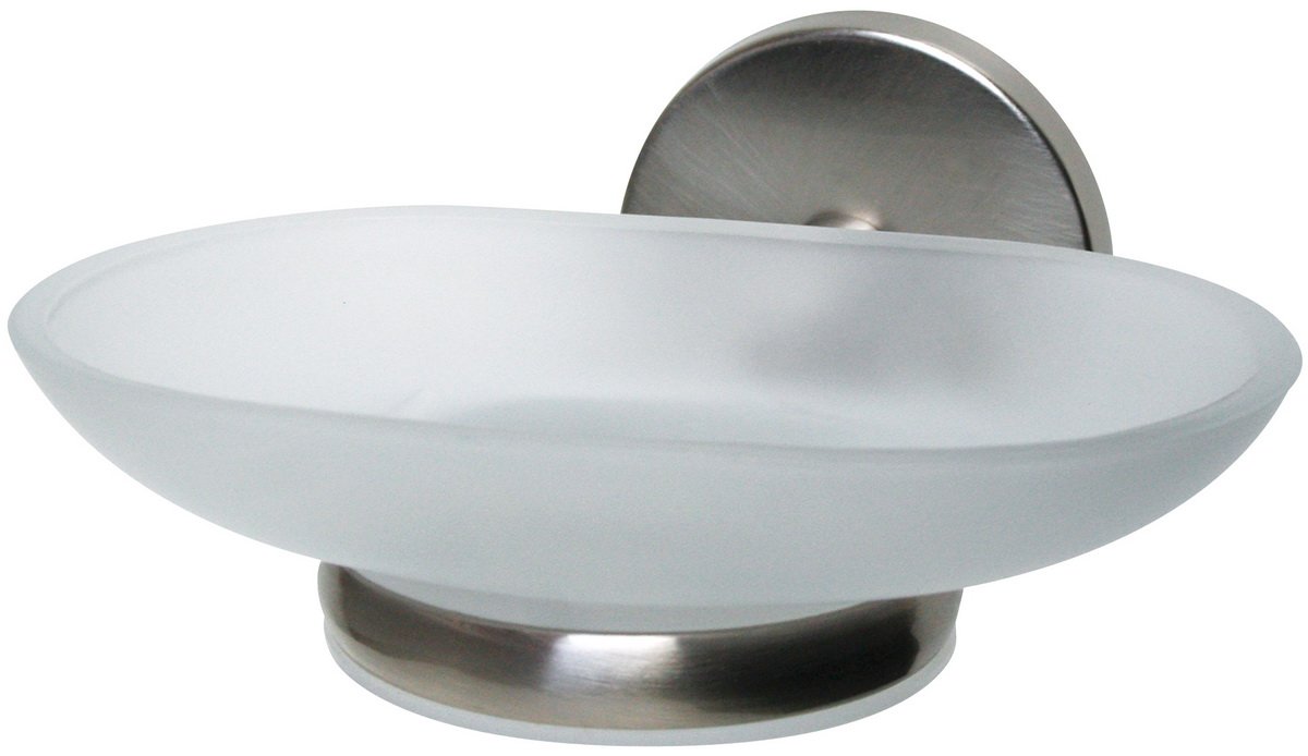 Fackelmann 86958 Storage Tray with Glass Approx 13 x 6 x 12 cm Brushed Stainless Steel Finish, 13 x 6 cm