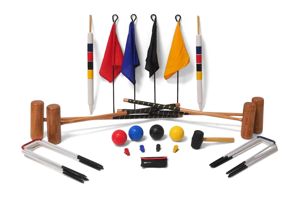 Uber Games Extrem Pro Croquet/Krocket Set für Fortgeschrittene, 4 Spieler