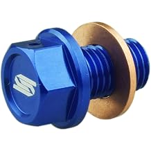 SCAR Magnetic Oil Drain Plug Bolt Compatible with Yamaha YZ YZX YZF WRF YZFX YFZR 125 250 450 01-26 Fantic - Blue