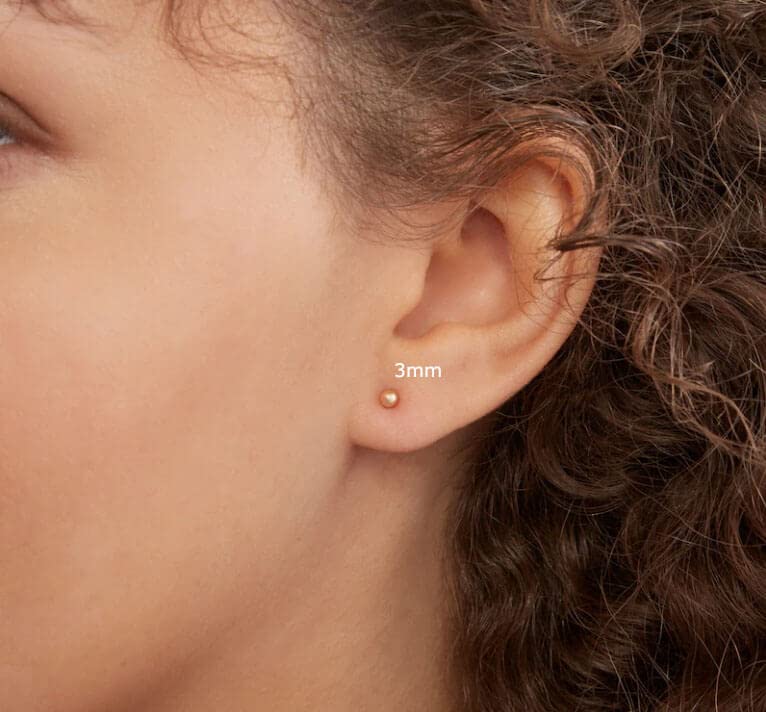 Tiny Ball Stud Earrings for Women,Dainty 2mm 3mm 4mm Ball Studs for Cartilage Helix Second Lobe Piercing 316 Surgical Steel Hypoallergenic3