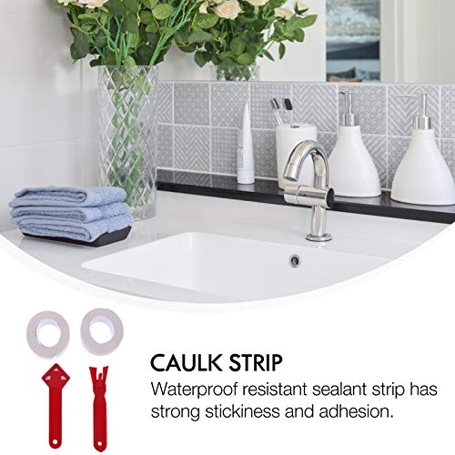 Fita adesiva Tehaux autoadesiva para banheira, banheiro, cozinha, bancada, lavatório, fogão a gás e