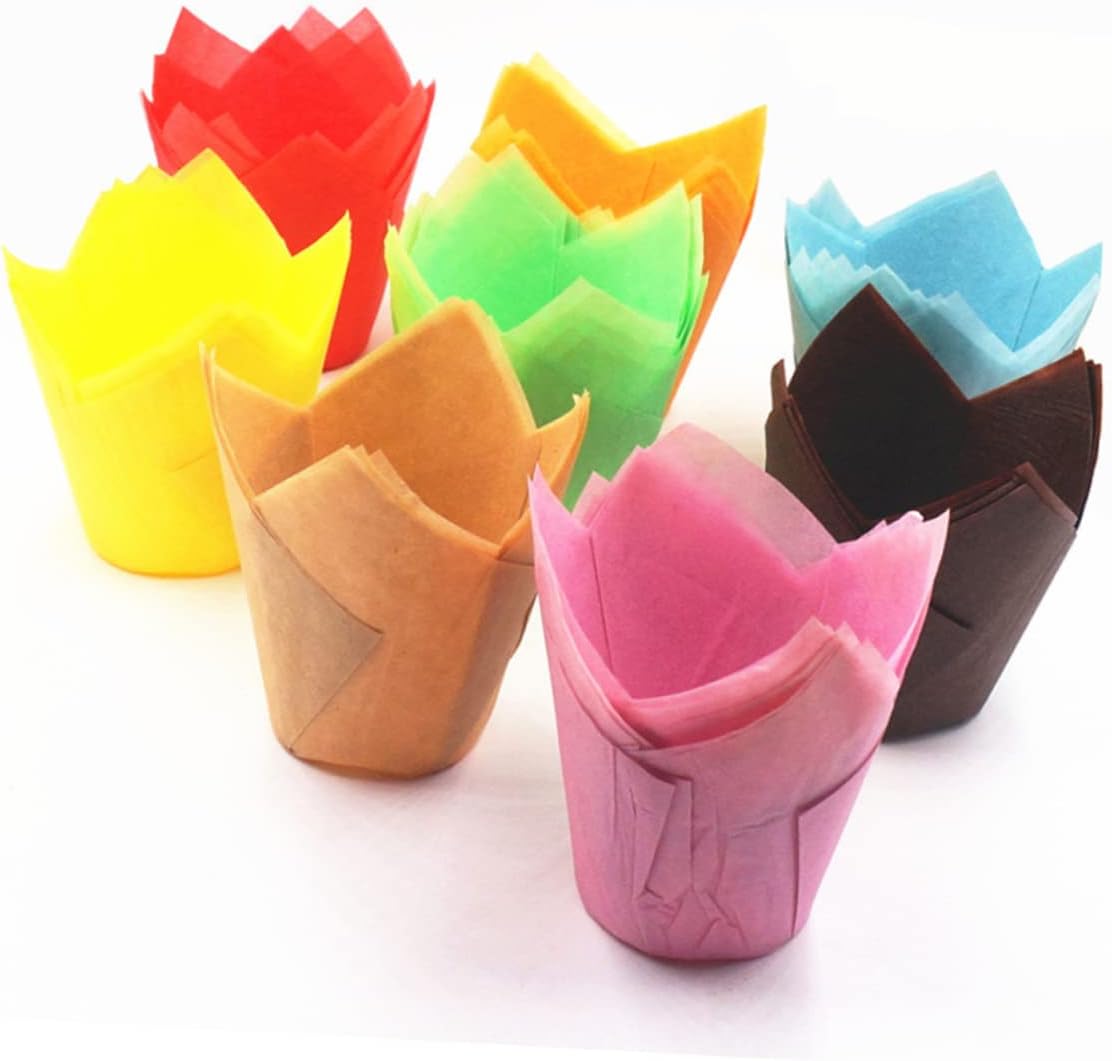 SHOWERORO Cupcake Cups Tulip Cupcake Wrappers Amazon.ca Home