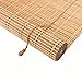 Produktbild Natürliche Bambus-Rollo Raffrollo,Pavillon Patio Bambusjalousien Rollläden mit Haken,Sichtschutz Rollo für Fenster und Türen,für raumhohe Fenster/Restaurant/Korridor,Anpassbar (100x220cm/39x87in)