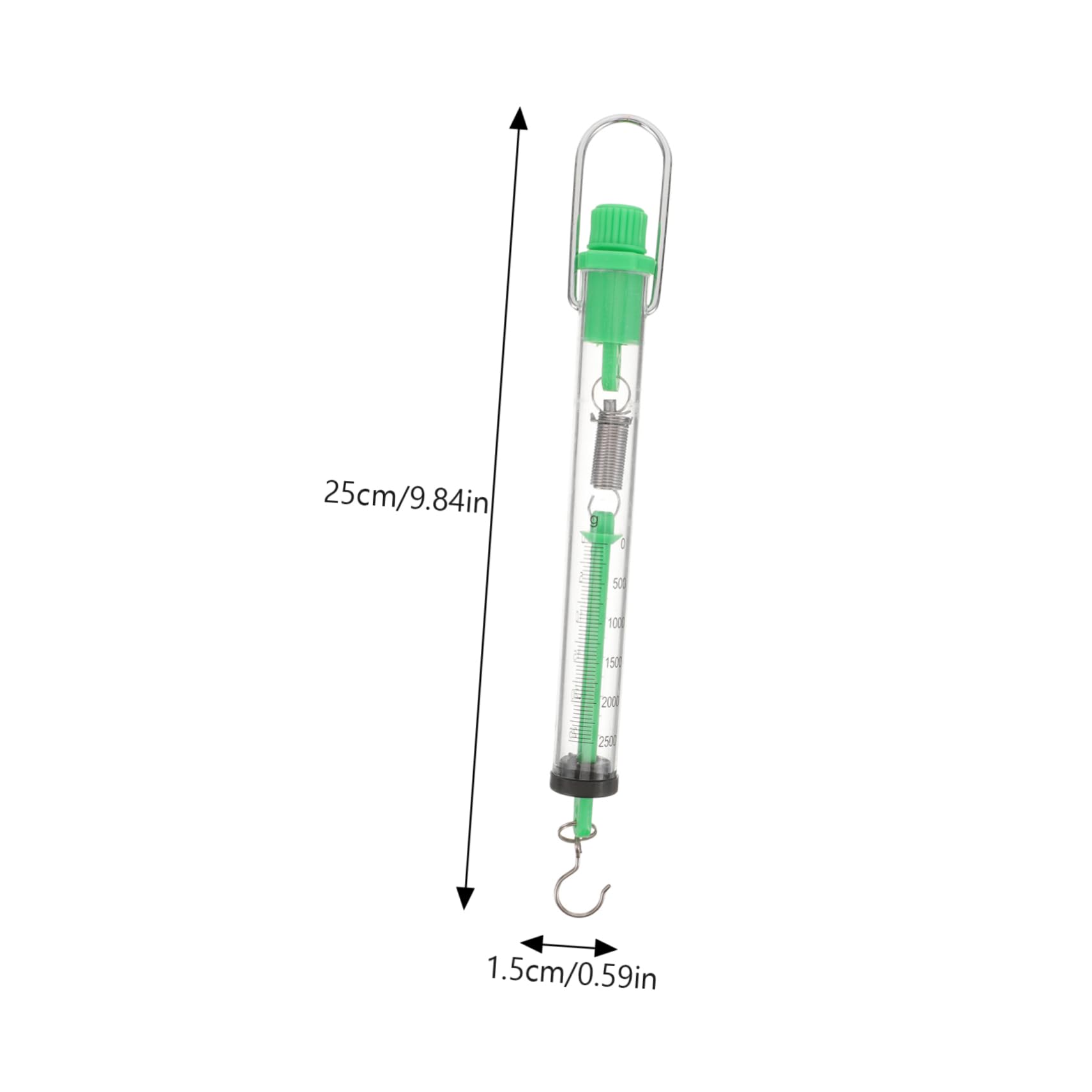 MAGICLULU Federwaage mit Haken und Aufhängeöse 2 Stück mit 25n Kapazität Kraftdynamometer Zufällige Farbe aus Kunststoff Mechanische Federwaage für Physikunterricht im Klassenzimmer