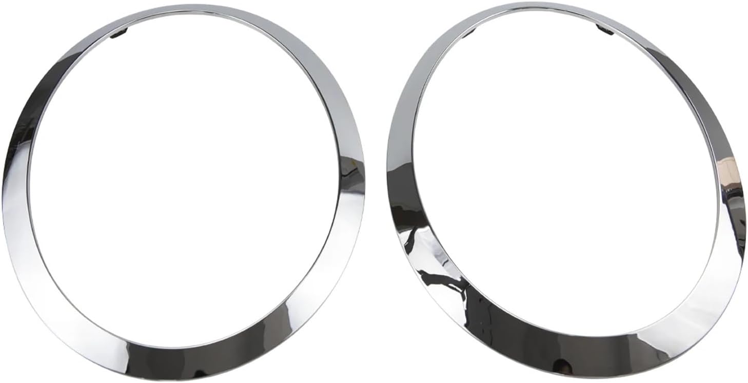 1 Pair Car Front Headlight Trim Ring Cover Decor Lamp Frame Styling Chrome Compatible For BMW Mini Cooper F55 F56 F57 2014-2023