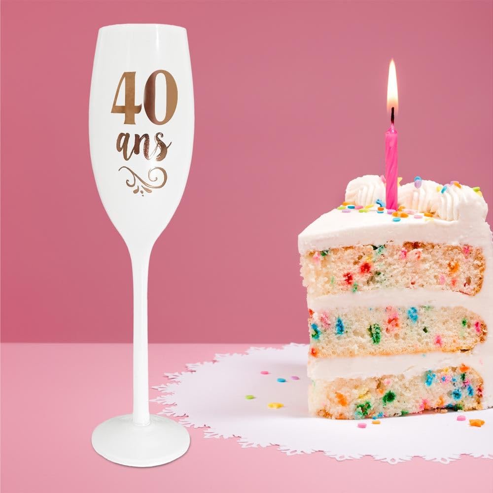 STC 40th Anniversary Flute with Copper Reflections Simple and Elegant, Pink, 24 cm x 4 cm - Image 3