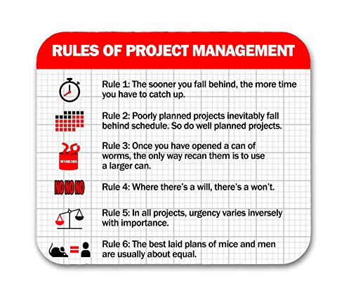 Neurons Not Included Project Management Rules Funny Computer Mouse Pad Neurons Not Included cover
