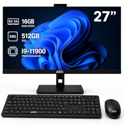 Computador All in One Aitek 27" Full HD Intel I9 SSD 512GB, 16GB RAM